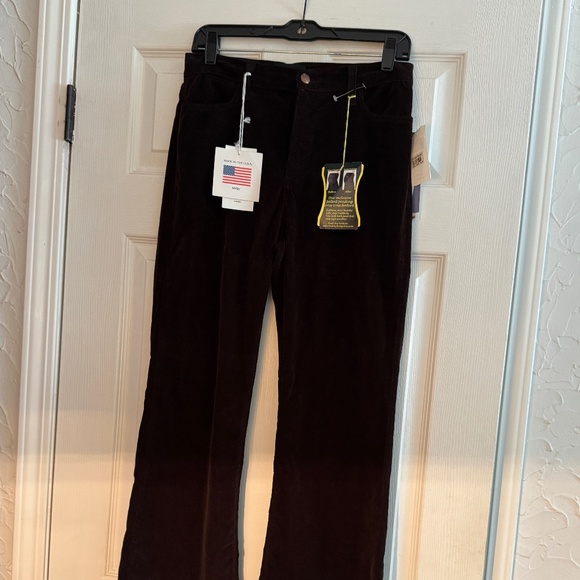 NYDJ Size 6 Petite Brown Velveteen Sara Bootcut Jeans - $51 - NWT - Picture 2 of 16